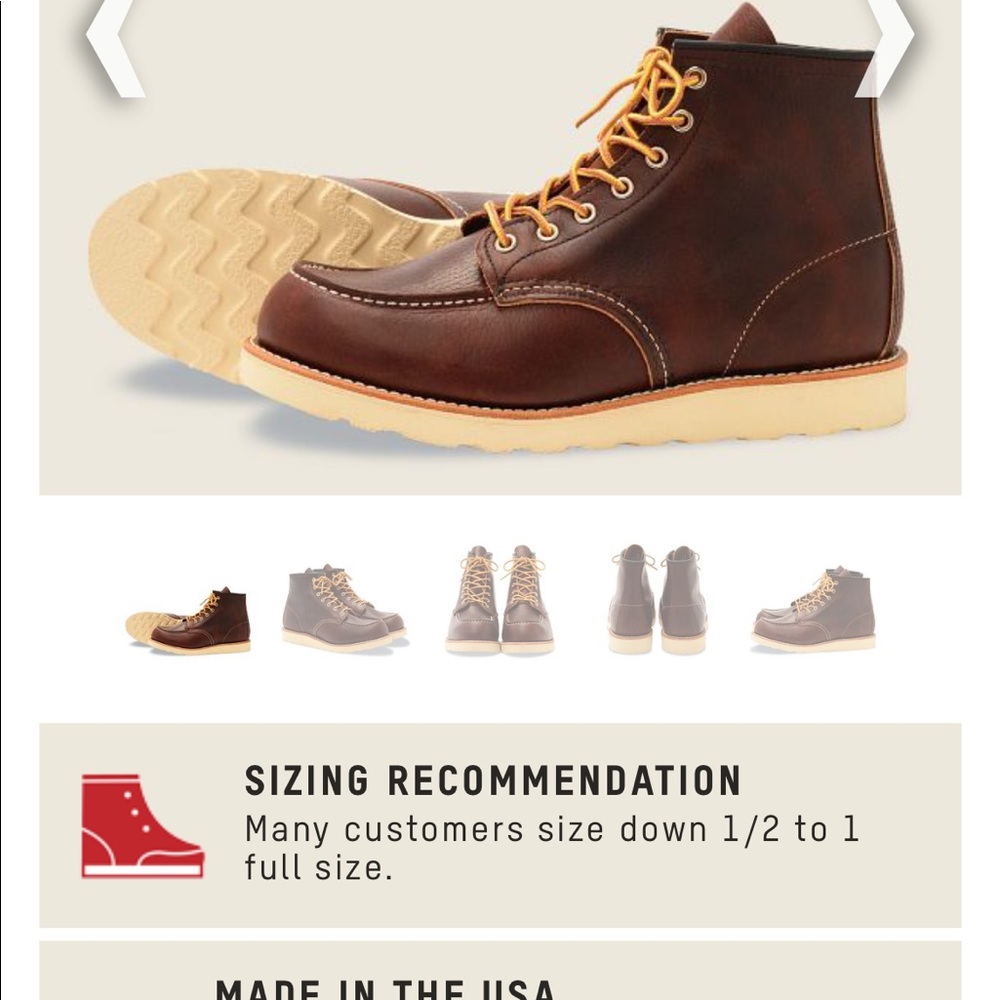 New In Box RED WING Men’s Boots -Size 8 1/2